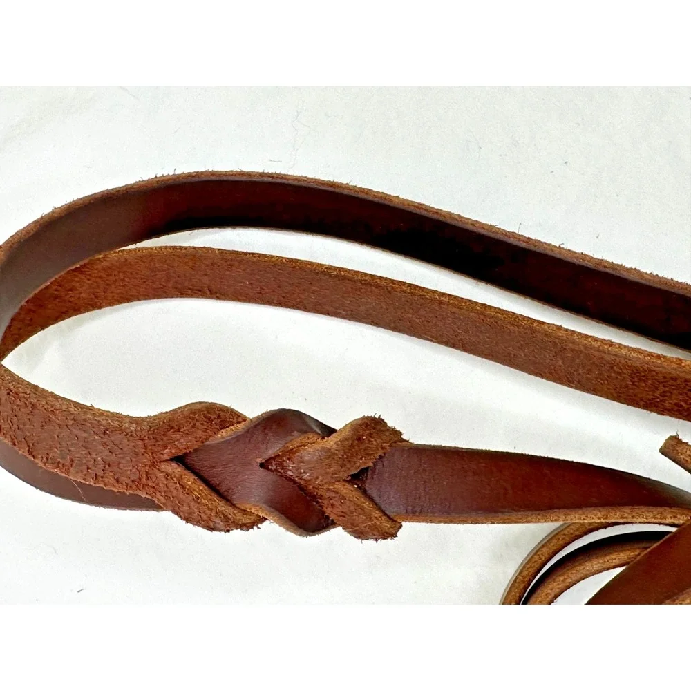 Genuine Leather Dog leash Braided Oiled Heavy Duty 61 in